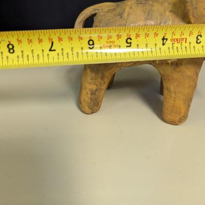 Vintage Crushed Oyster Shell Paper Mache Elephant Figure