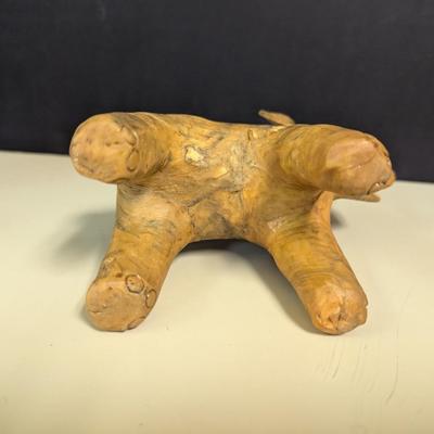 Vintage Crushed Oyster Shell Paper Mache Elephant Figure