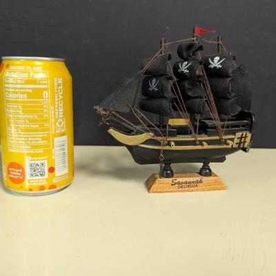 Wooden Pirate Ship Savannah Georgia Table Top Decor