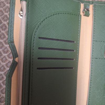 Faux leather green travel Zoppen travel wallet.