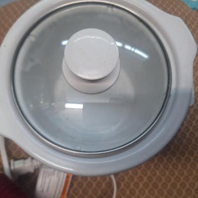 Pioneer Woman Sweet Romance Blossoms 1.5-quart slow cooker.  It's the small size perfect for dip.