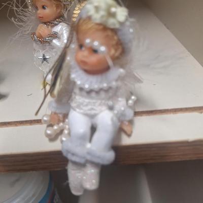  Ashton-Drake "Snow Angels" Heirloom Collection ornaments, designed by artist G.G. Santiago. - one has defect