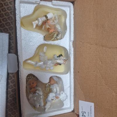  Ashton-Drake "Snow Angels" Heirloom Collection ornaments, designed by artist G.G. Santiago. - one has defect