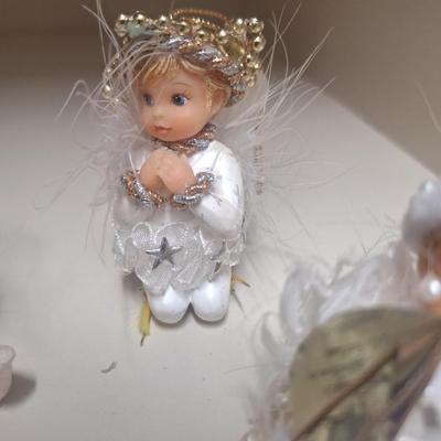  Ashton-Drake "Snow Angels" Heirloom Collection ornaments, designed by artist G.G. Santiago. - one has defect