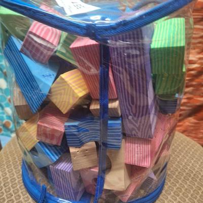 verdes wood grain foam building blocks