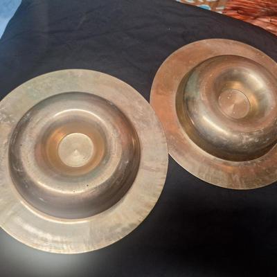 vintage brass Chinese zodiac ashtrays. 