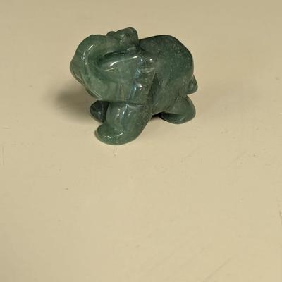 Small Jade Elephant Statue