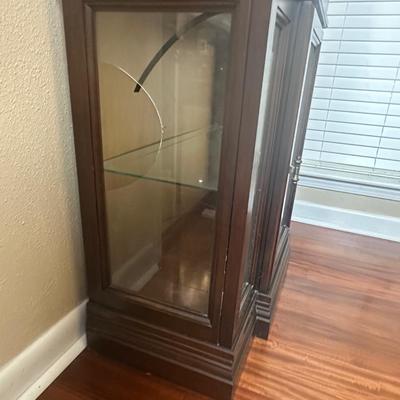 Jasper Lighted Corner Curio Cabinet