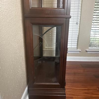 Jasper Lighted Corner Curio Cabinet