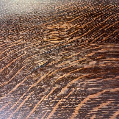 GORGEOUS ANTIQUE TIGER OAK, QUARTER-SAWN, MIRRORED BACK SIDEBOARD OR BUFFET WITH LEADED GLASS DOORS