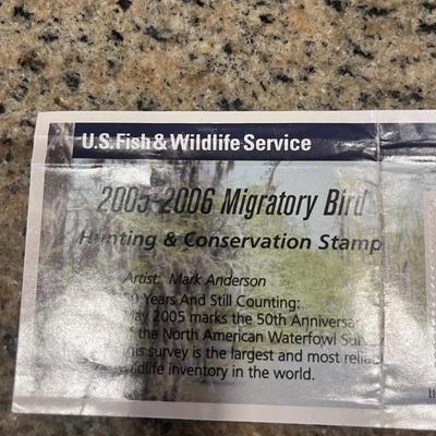 2005-2006 & 2022-2023 US FISH & WILDLIFE MIGRATORY BIRD HUNTING AND CONSERVATION STAMPS