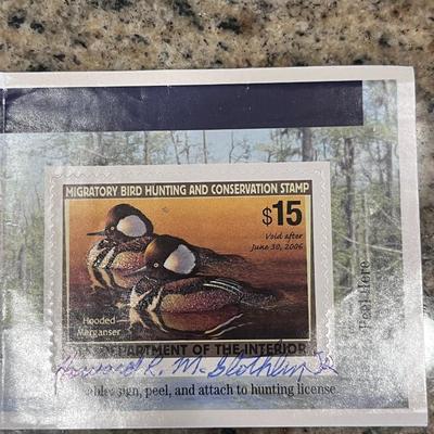2005-2006 & 2017-2018 US FISH & WILDLIFE MIGRATORY BIRD HUNTING AND CONSERVATION STAMPS