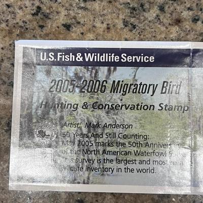 2005-2006 & 2017-2018 US FISH & WILDLIFE MIGRATORY BIRD HUNTING AND CONSERVATION STAMPS