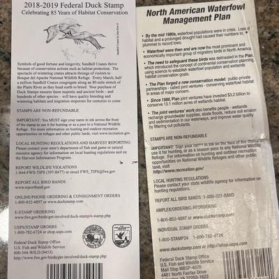 2006-2007 & 2018-2019 US FISH & WILDLIFE MIGRATORY BIRD HUNTING AND CONSERVATION STAMPS
