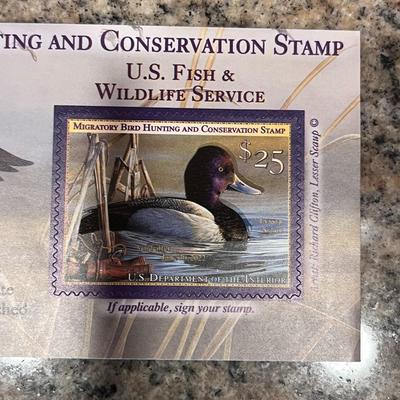2007-2008 & 2021-2022 US FISH & WILDLIFE MIGRATORY BIRD HUNTING AND CONSERVATION STAMPS