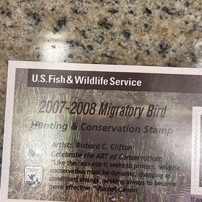 2007-2008 & 2021-2022 US FISH & WILDLIFE MIGRATORY BIRD HUNTING AND CONSERVATION STAMPS