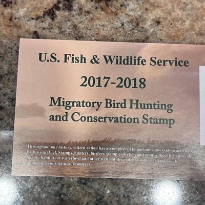 2017-2018 & 2013-2014 US FISH & WILDLIFE MIGRATORY BIRD HUNTING AND CONSERVATION STAMPS