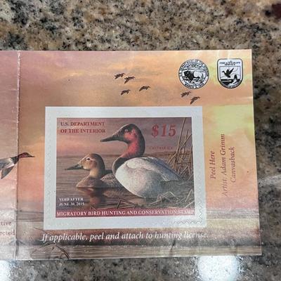 2023-2024 & 2014-2015 US FISH & WILDLIFE MIGRATORY BIRD HUNTING AND CONSERVATION STAMPS