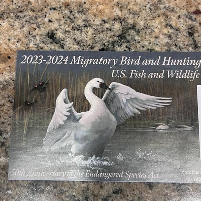 2023-2024 & 2014-2015 US FISH & WILDLIFE MIGRATORY BIRD HUNTING AND CONSERVATION STAMPS