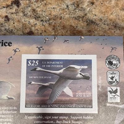 2012-2013 & 2016-2017 US FISH & WILDLIFE MIGRATORY BIRD HUNTING AND CONSERVATION STAMPS