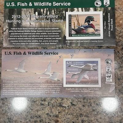 2012-2013 & 2016-2017 US FISH & WILDLIFE MIGRATORY BIRD HUNTING AND CONSERVATION STAMPS