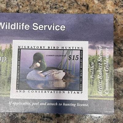2013-2014 & 2016-2017 US FISH & WILDLIFE MIGRATORY BIRD HUNTING AND CONSERVATION STAMPS