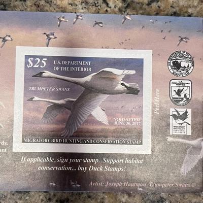 2013-2014 & 2016-2017 US FISH & WILDLIFE MIGRATORY BIRD HUNTING AND CONSERVATION STAMPS
