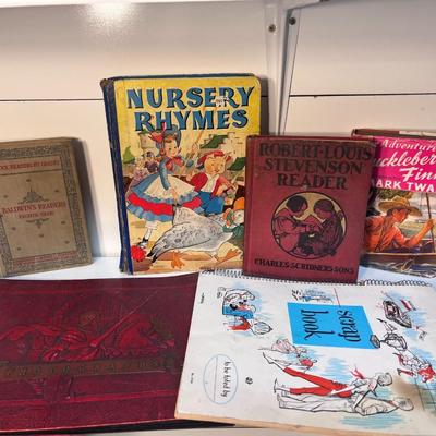 VINTAGE EMPTY SCRAPBOOKS AND CHILDRENS BOOKS
