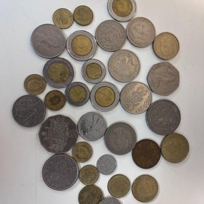 A VARIETY OF FOREIGN COINS