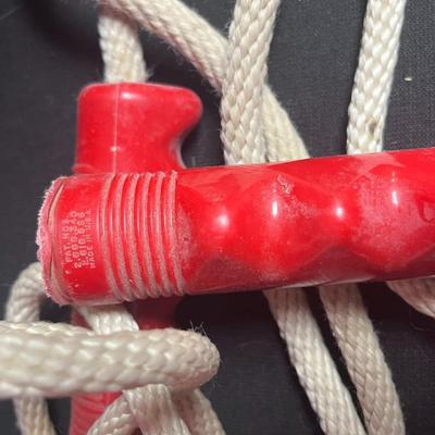 2 EXERCISE BALLS AND A JUMP ROPE