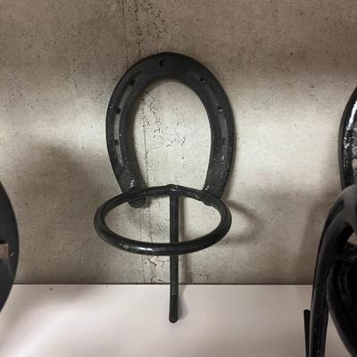 HORSESHOE WALL SCONCES AND PLANT HOLDERS