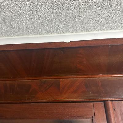 Antique Secretary Desk with Glass - Front Hutch