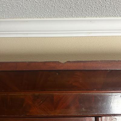 Antique Secretary Desk with Glass - Front Hutch