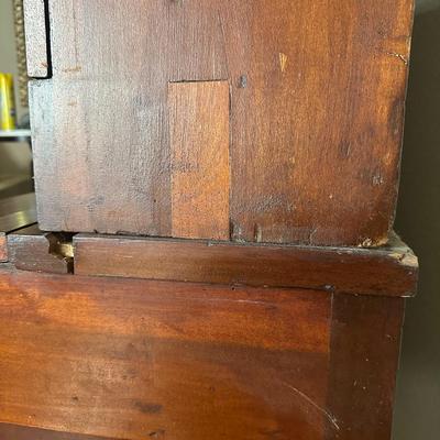 Antique Secretary Desk with Glass - Front Hutch