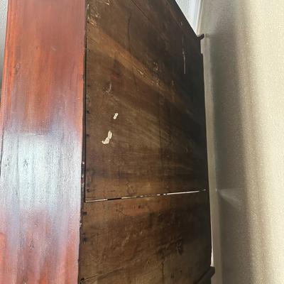 Antique Secretary Desk with Glass - Front Hutch