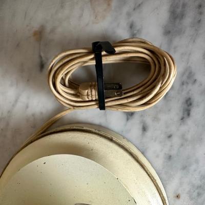 Vintage Electrified Parlor Lamp with Hand-Painted Floral Glass