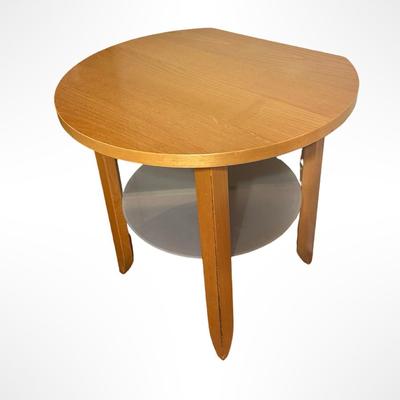 Wood Side Table with Lower Shelf