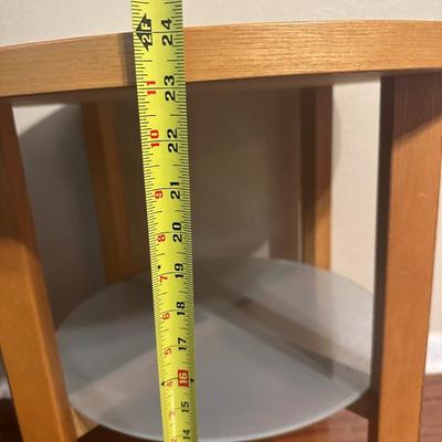 Wood Side Table with Lower Shelf