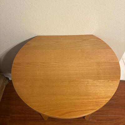 Wood Side Table with Lower Shelf