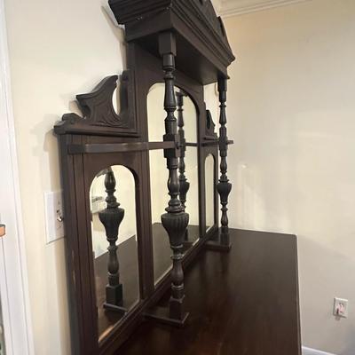 Victorian Revival Style Dresser with Mirror