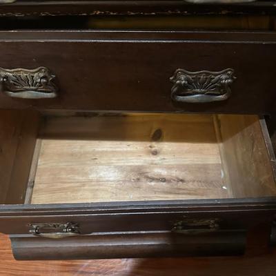 Victorian Revival Style Dresser with Mirror