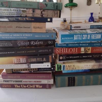 Assortment of Civil War Related Books Mostly Non-Fiction Choice D