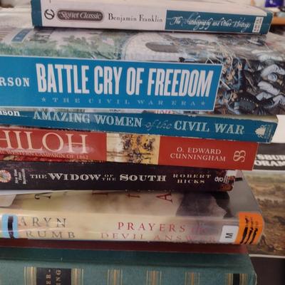 Assortment of Civil War Related Books Mostly Non-Fiction Choice D