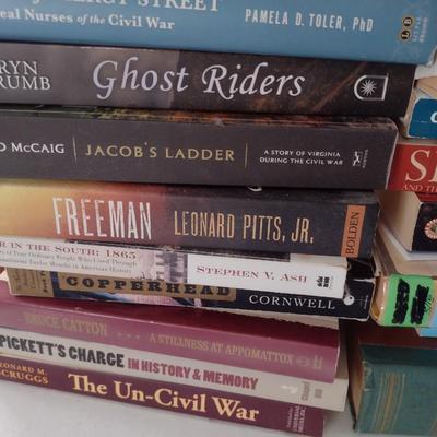 Assortment of Civil War Related Books Mostly Non-Fiction Choice D