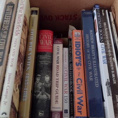 Assortment of Civil War Related Books Mostly Non-Fiction Choice E