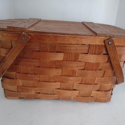 Splint Wood Picnic Basket