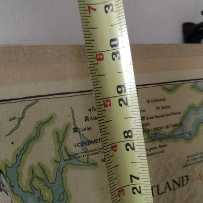 Print of Medieval England Map and History Choice D