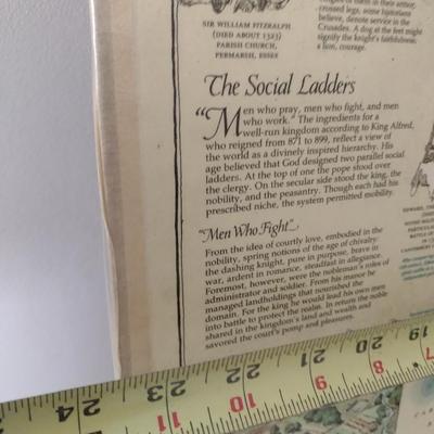 Print of Medieval England Map and History Choice D