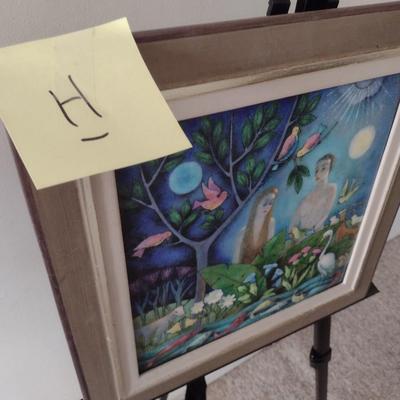 Hand Painted Porcelain Metal Door Insert Art from Highlands, NC Choice H