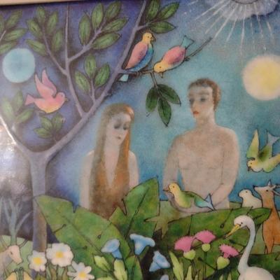 Hand Painted Porcelain Metal Door Insert Art from Highlands, NC Choice H